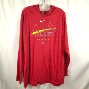 St Louis Cardinals 2XL XXL Nike Baseball Long Sleeve Hoodie T-Shirt MLB